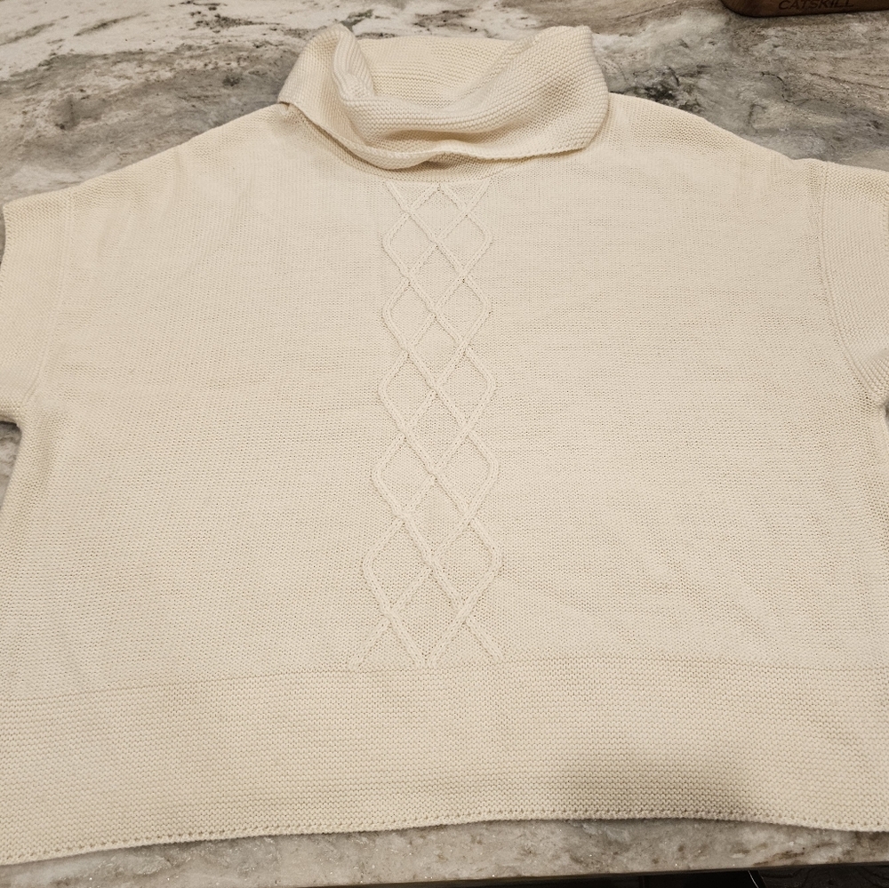 Coldwater Creek Cream Cowl Neck‎ Sweater